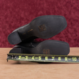 Dolce Vita Women Fl Black Leather Zip Square Toe Dress Fashion Knee Boots sz 8