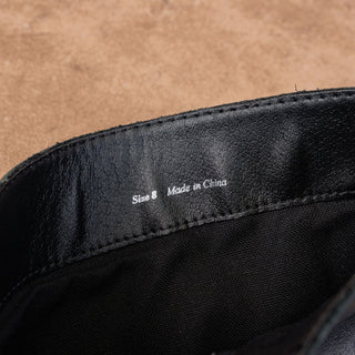 Dolce Vita Women Fl Black Leather Zip Square Toe Dress Fashion Knee Boots sz 8