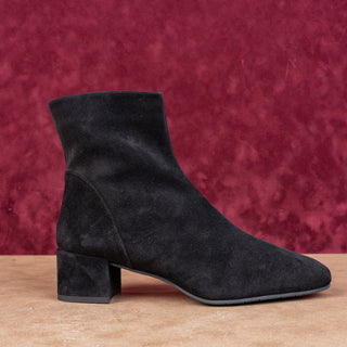 Aquatalia Women Black Italian Weatherproof Suede Zip Ankle Dress Boots sz 9