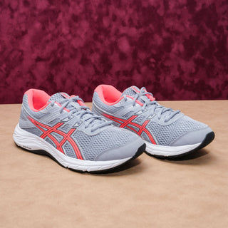 Asics Women Gel Contend 6 Orange Grey Lace-up Running Sneakers Shoes sz 8.5