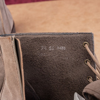 Munro Women Finley Comfortable Taupe Suede Lace-up Combat Ankle Zip Boots sz 7.5