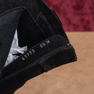 La Canadienne Women Becket Black Suede Waterproof Zip Wedge Boots sz 6.5