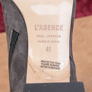 L'Agence Women Jeannie Dress Fashion Grey Suede Pointy Boots sz 9.5US EUR 40
