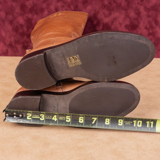 Tory Burch Women The Riding Brown Leather Wide Calf Luxe Fashion Knee Boots 6.5