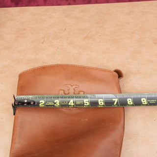 Tory Burch Women The Riding Brown Leather Wide Calf Luxe Fashion Knee Boots 6.5