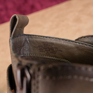 Lucky Brand Women Brown Leather Festival Moto Buckle Zip Ankle Boots sz 9