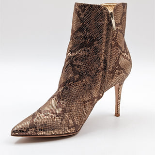 Gianvito Rossi Women Neutrals Gold Boots Animal Print Leather sz 10US 40EU