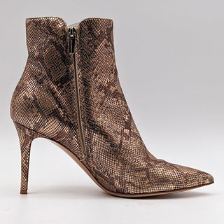 Gianvito Rossi Women Neutrals Gold Boots Animal Print Leather sz 10US 40EU