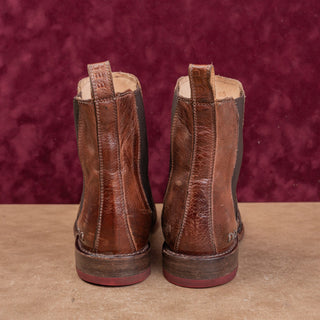 Bed Stu Women Brown Rustic Leather Slip-on Chelsea Western Boots size 8.5