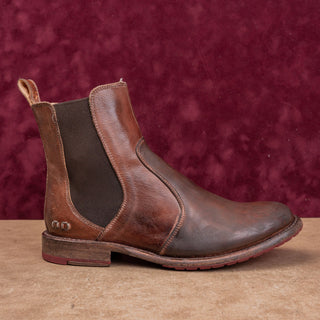Bed Stu Women Brown Rustic Leather Slip-on Chelsea Western Boots size 8.5