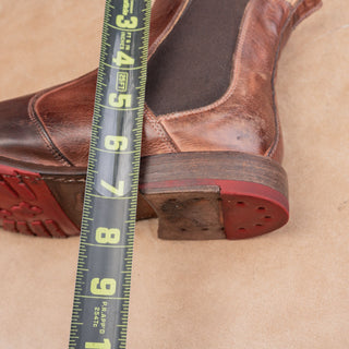 Bed Stu Women Brown Rustic Leather Slip-on Chelsea Western Boots size 8.5