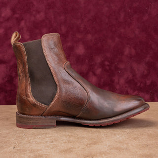 Bed Stu Women Brown Rustic Leather Slip-on Chelsea Western Boots size 8.5