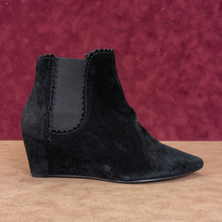 Pedro Garcia Women Ona Black Suede Wedge Boots Size 8US EUR 38