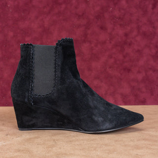 Pedro Garcia Women Ona Black Suede Wedge Boots Size 8US EUR 38
