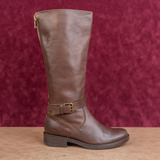 JCrew Wmn Vintage Y2K Dark Brown Leather Classic Riding Fashion Boho Boots sz 5