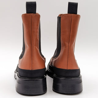 Frame Paris Women Le Holland Brown Leather Chelsea Boots Size 6.5 EUR 37