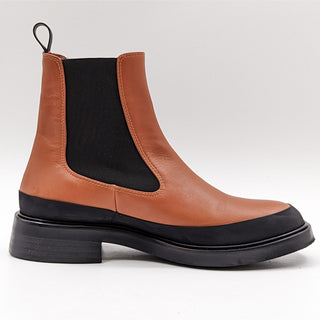 Frame Paris Women Le Holland Brown Leather Chelsea Boots Size 6.5 EUR 37