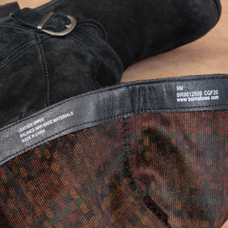 Born Women Esire Black Suede Zip Farm Wide Calf Riding Fashion Knee Boots sz 9