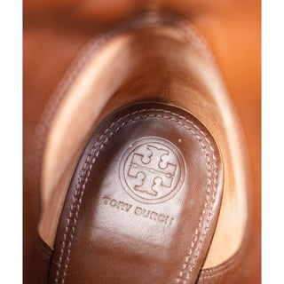 Tory Burch Women Sofia Brown Suede T Logo Harness Zip Summer Ankle Boots sz 11