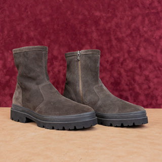 Vince Men Rale Graphite Waterproof Suede Zip Ankle Fashion Boots sz 12US EUR46