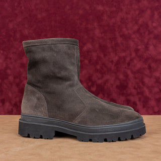 Vince Men Rale Graphite Waterproof Suede Zip Ankle Fashion Boots sz 12US EUR46