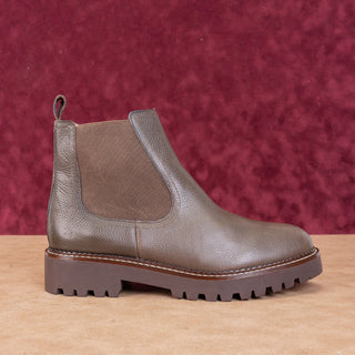 Caslon Women Miller Brown Leather Water Resistant Chelsea Ankle Boots Sz 9.5