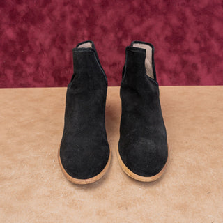 Hinge Women Summer Y2K Vintage Black Suede Western Boho Cutout Boots sz 7.5