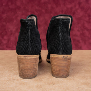 Hinge Women Summer Y2K Vintage Black Suede Western Boho Cutout Boots sz 7.5