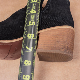 Hinge Women Summer Y2K Vintage Black Suede Western Boho Cutout Boots sz 7.5