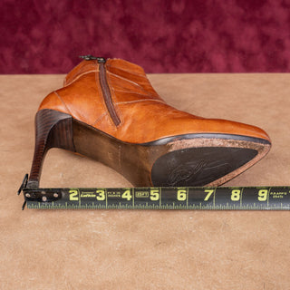 Donald Pliner Women Estero Brown Leather Vintage Retro Buckle Ankle Boots sz 8