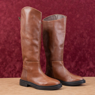 Steve Madden Women Gaige Dark Brown Leather Riding Knee Boots sz 6.5