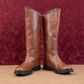 Steve Madden Women Gaige Dark Brown Leather Riding Knee Boots sz 6.5