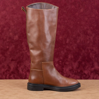 Steve Madden Women Gaige Dark Brown Leather Riding Knee Boots sz 6.5