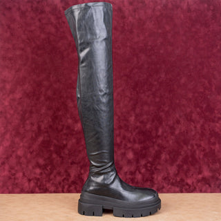 Topshop Women Tyso Vegan Leather OTK Festival Party Platform Boots sz 8US EUR38