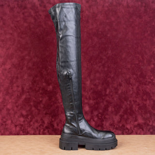 Topshop Women Tyso Vegan Leather OTK Festival Party Platform Boots sz 8US EUR38