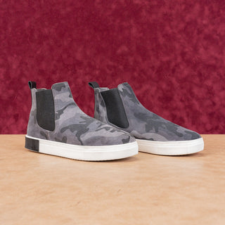 Strauss and Ramm Chelsea S Men Camo Suede Casual Comfortable Boots size 9