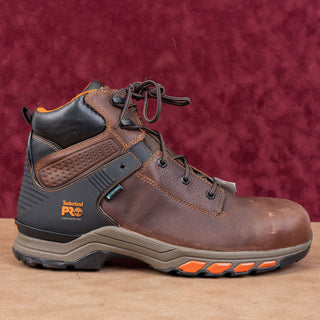 Timberland Pro Men Brown Leather Hyperchange Waterproof Composite Work Boots 13