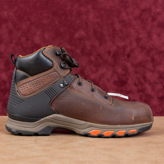 Timberland Pro Men Brown Leather Hyperchange Waterproof Composite Work Boots 13