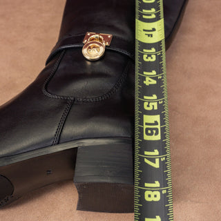 Michael Kors Women Riding Equestrian Black Leather Knee High Boots sz 7