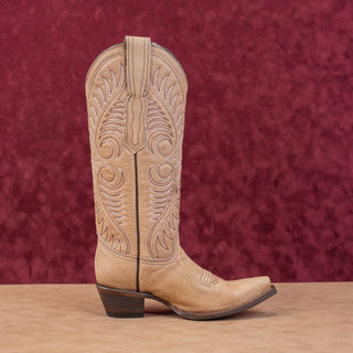 Circle G by Corral Woman Sand Cowhide Leather Western Cowboy Knee Boots sz 6.5