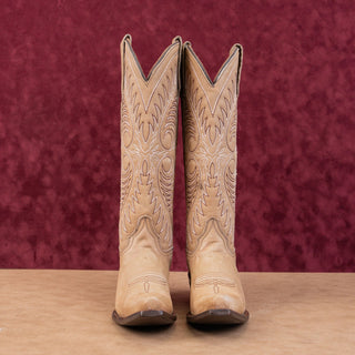 Circle G by Corral Woman Sand Cowhide Leather Western Cowboy Knee Boots sz 6.5