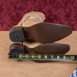 Circle G by Corral Woman Sand Cowhide Leather Western Cowboy Knee Boots sz 6.5