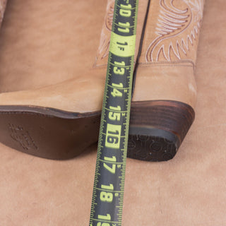 Circle G by Corral Woman Sand Cowhide Leather Western Cowboy Knee Boots sz 6.5