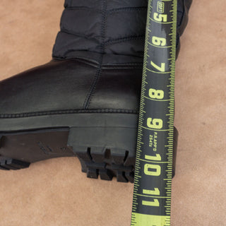 Aquatalia Wmn Lori Black Waterproof Leather Zip Quilted Moto Ankle Boots sz 9
