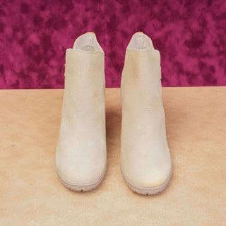 Timberland Women Tillson Lug Sole Light Taupe Nubuck Ankle Boots size 8.5
