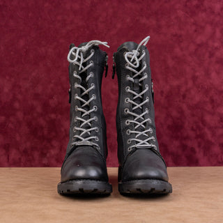 Harley Davidson Women Harnett lace-up Zip Moto Biker Boots sz 6.5