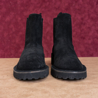 Seychelles Women Black Suede Lug Ankle Chelsea Fashion Dress Boots sz 9