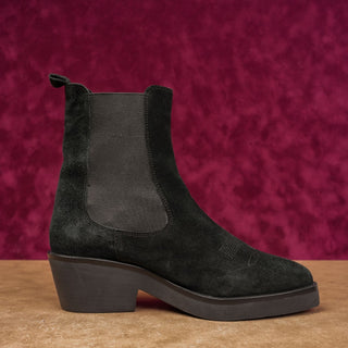 ASH Women Shake Black Suede Western Cowboy Chelsea Boots size 10US EUR40
