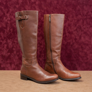 Blondo Women Brown Leather Waterproof Classic Riding Barn Fashion Boots sz 7.5