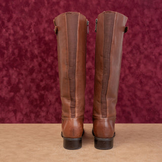 Blondo Women Brown Leather Waterproof Classic Riding Barn Fashion Boots sz 7.5